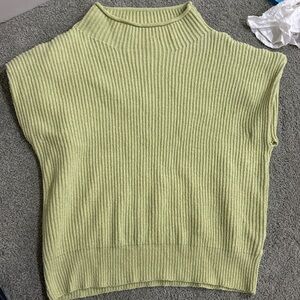 Le Lis Light Green Ribbed Knit Top
